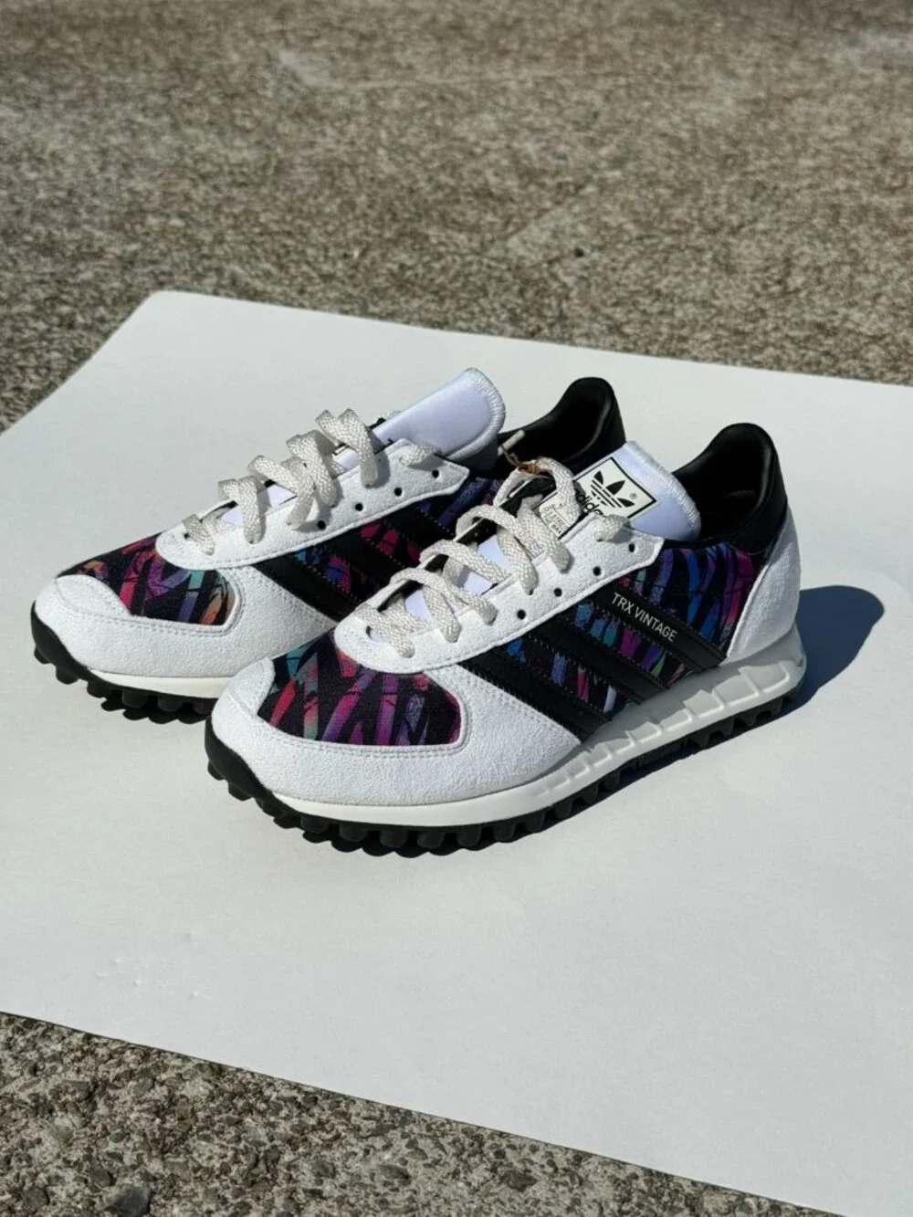 ADIDAS TRX Vintage 'White Multi' Sneaker Men’s Size 5 Multi-Color